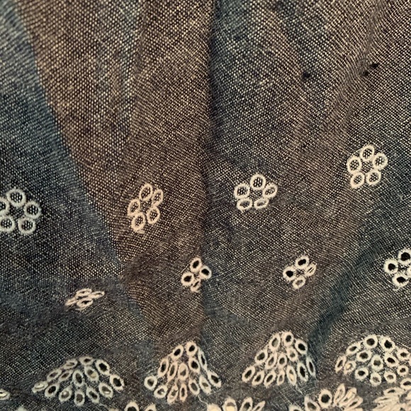 Old Navy Off the Shoulder Blue / Gray Dress - Picture 2 of 3